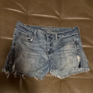 American Eagle Outfitters Distressed Light Blue Jean Shorts size 4